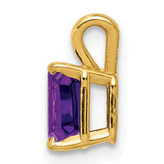 14K Yellow Gold Amethyst Pendant