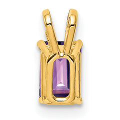 14K Yellow Gold Amethyst Pendant