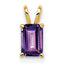 14k Yellow Gold Amethyst Pendant