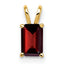 14k 6x4mm Emerald Cut Garnet pendant