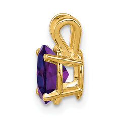 14K 7x5mm Oval Amethyst pendant