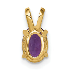 14K 7x5mm Oval Amethyst pendant