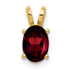14k 7x5mm Oval Garnet pendant