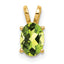14k 7x5mm Oval Peridot pendant