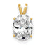 14k 9x7mm Oval Cubic Zirconia pendant