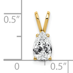 14K 8x5mm Pear Cubic Zirconia pendant