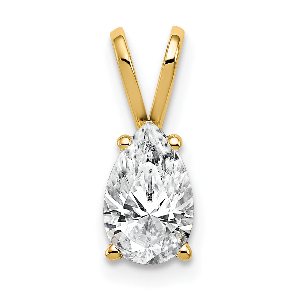 14k 8x5mm Pear Cubic Zirconia pendant