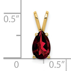 14K 8x5mm Pear Garnet pendant