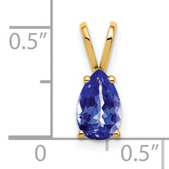 14K 8x5mm Pear Tanzanite pendant
