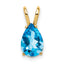 14k Blue Topaz pendant