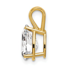 14K 9x6mm Pear Cubic Zirconia pendant