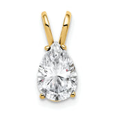 14k 9x6mm Pear Cubic Zirconia pendant