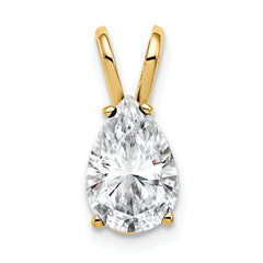 14k 9x6mm Pear Cubic Zirconia pendant