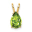 14k 9x6mm Pear Peridot pendant
