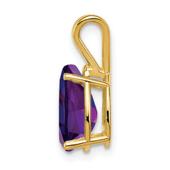 14K 10x7mm Pear Amethyst pendant