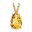 14k 10x7mm Pear Citrine pendant