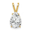 14k 10x7mm Pear Cubic Zirconia pendant