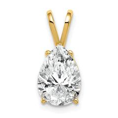 14k 10x7mm Pear Cubic Zirconia pendant