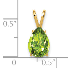 14K 10x7mm Pear Peridot pendant
