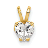14k 5mm Heart Cubic Zirconia pendant