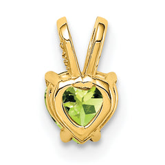 14K 5mm Heart Peridot pendant