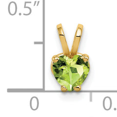 14K 5mm Heart Peridot pendant