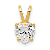 14k 6mm Heart Cubic Zirconia pendant