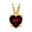 14k 6mm Heart Garnet pendant