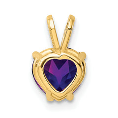 14K 7mm Heart Amethyst pendant