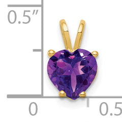 14K 7mm Heart Amethyst pendant