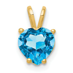 14k Blue Topaz pendant