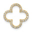 14k Small Diamond Quatrefoil Design Pendant