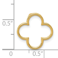 14K Small Quatrefoil Design Chain Slide