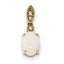 14k Austrian Opal and Diamond Pendant