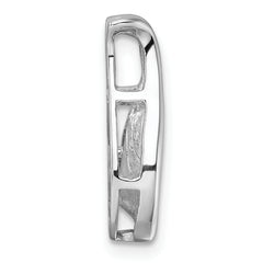 14k White Gold Holds 3.4mm Stone, Teardrop Shape Chain Slide Mounting (No Stone Included)