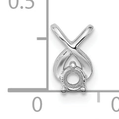 14k White Gold Holds 2.9mm Stone, Chain Slide Mounting (No Stone Included)