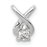 14k White Gold 2.9mm VS Diamond Chain Slide