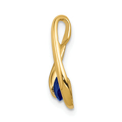 14K 4mm Sapphire pendant