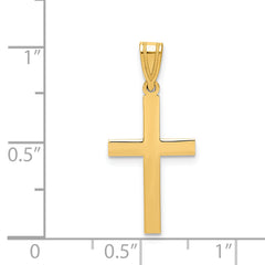 14K Sandblasted Cross Pendant