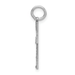 14K White Gold Laser Designed Cross Pendant