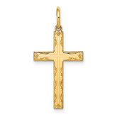 14K Laser Designed Cross Pendant