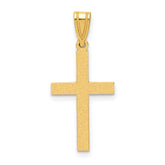 14k Sandblasted Cross Pendant