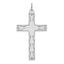 Ornate Filigree Laser-Designed Cross Pendant in 14K White Gold, 40mm - Sophia Jewelers