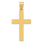 14k Sandblasted Cross Pendant