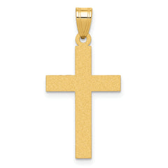 14k Sandblasted Cross Pendant