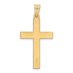 14K Sandblasted Cross Pendant