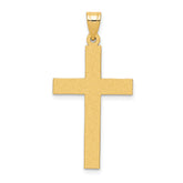 14k Sandblasted Cross Pendant