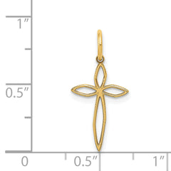 14K Laser Designed Passion Cross Charm