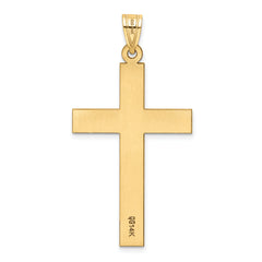 14K Sandblasted Cross Pendant
