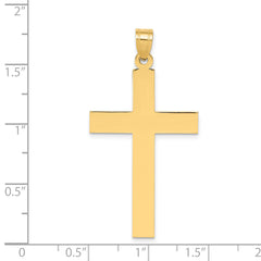 14K Sandblasted Cross Pendant